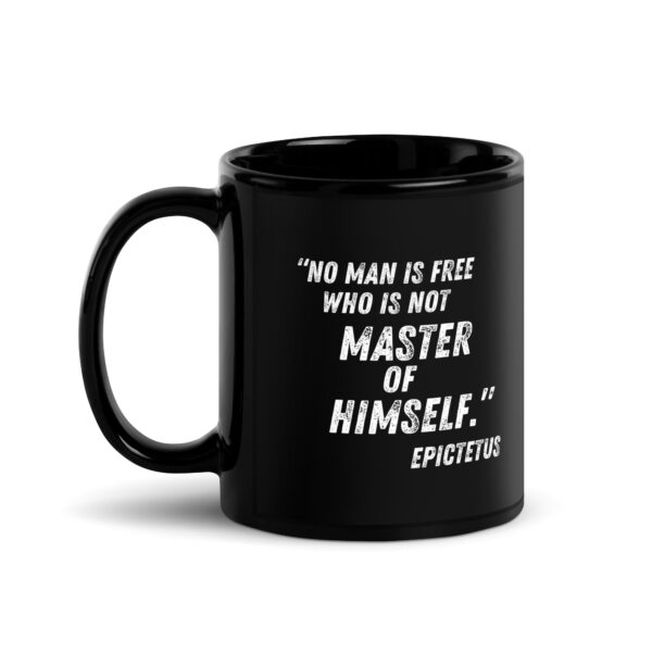 “No man is free who is not master of himself” Mug - A reminder that self-mastery is the first key to freedom - Image 2